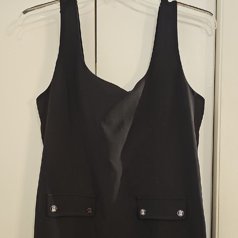 Karl Lagerfeld Black Sheath Midi Dress - Picture 3 of 8